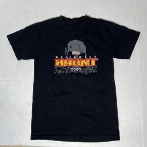 Vintage 2007 Halloween Haunt T-Shirt Knott's Scary Farm Horror Double Sided Tee